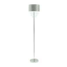 ValueLights Bonita Silver Glitter Floor Lamp