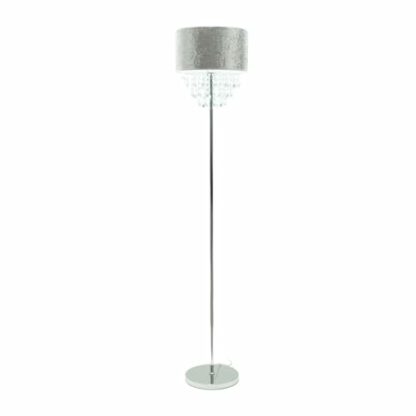 ValueLights Bonita Silver Glitter Floor Lamp - Image 2