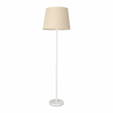 ValueLights Charlie White Stem Floor Lamp with Tapered Shade