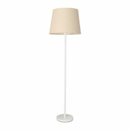ValueLights Charlie White Stem Floor Lamp with Tapered Shade - Image 2