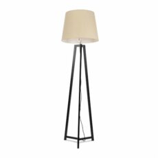 ValueLights Lottie Black Tripod Floor Lamp with Tapered Shade