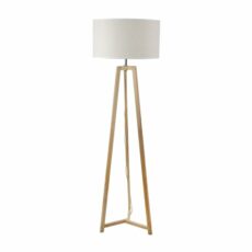ValueLights | Natural Wood Freestanding Tripod Floor Lamp with White Trim Drum Shade Living Room Lounge Light | Floor Lamps & Torchieres, Home Décor & Improvement Essential