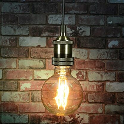 Vintage-Style Pendant Cord Light Set with E27 Edison Fitting – - Image 3