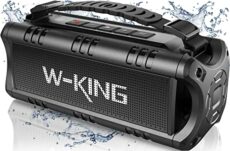 W-KING Bluetooth Speaker, (60W PEAK) 30W RMS Portable Wireless Loud Speakers, IPX6 Waterproof Outdoor Speaker, 24H Playtime, EQ, AUX, TF Card, USB Playback, Powerful Speaker for Home, Party, Camping