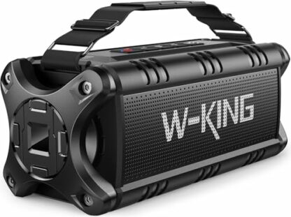 W-KING Traveler Bluetooth Speaker with 20 W Stereo Sound & Dual Bass Driver, IPX6 Waterproof, Wireless with Microphone and High-End DP Technology and Torches 2 W-KING Traveler Bluetooth Speaker with 20 W Stereo Sound & Dual Bass Driver, IPX6 Waterproof, Wireless with Microphone and High-End DP Technology and Torches - Image 2