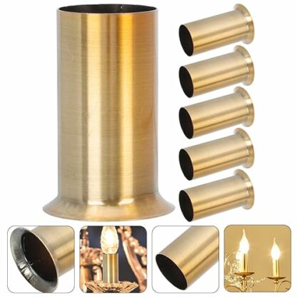 WATIIFUFU 6pcs E14 Socket Flanging Sleeve Lamp Base Holder Tube for Chandelier Lighting Compatible with Dimmable Light Bulbs Ideal for Home Decor and Ceiling Fixtures 3 WATIIFUFU 6pcs E14 Socket Flanging Sleeve Lamp Base Holder Tube for Chandelier Lighting Compatible with Dimmable Light Bulbs Ideal for Home Decor and Ceiling Fixtures - Image 3