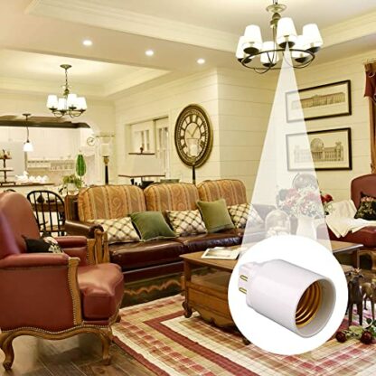 Wedhapy LED Light Bulb Adapter Lamp Shade Adapter 4 Pin Screw-Based GX24Q Light Bulb Converter Socket Heat-resistant Light Bulb Plug Adapter - Image 3