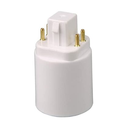 Wedhapy LED Light Bulb Adapter Lamp Shade Adapter 4 Pin Screw-Based GX24Q Light Bulb Converter Socket Heat-resistant Light Bulb Plug Adapter - Image 2