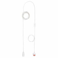 White Cord Set for Lamps, 4 m Length, Acetal Plastic