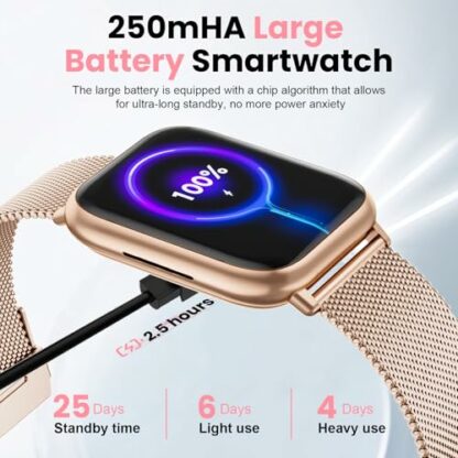Women's Watch with Bluetooth 5.3 Call, 1.83 Inch HD Smartwatch, Sleep Monitor SpO2 Menstrual Cycle IP68 Heart Rate Monitor Fitness Pedometer for Android iOS 3 Women's Watch with Bluetooth 5.3 Call, 1.83 Inch HD Smartwatch, Sleep Monitor SpO2 Menstrual Cycle IP68 Heart Rate Monitor Fitness Pedometer for Android iOS - Image 3