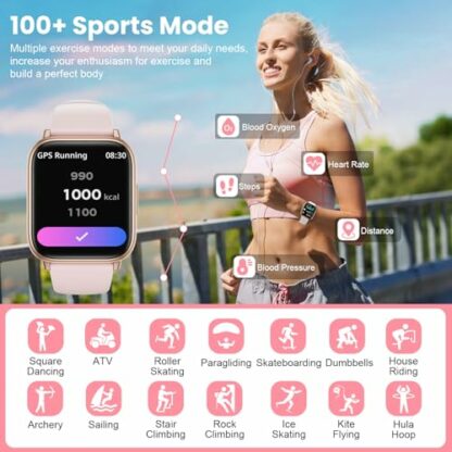 Women's Watch with Bluetooth 5.3 Call, 1.83 Inch HD Smartwatch, Sleep Monitor SpO2 Menstrual Cycle IP68 Heart Rate Monitor Fitness Pedometer for Android iOS 4 Women's Watch with Bluetooth 5.3 Call, 1.83 Inch HD Smartwatch, Sleep Monitor SpO2 Menstrual Cycle IP68 Heart Rate Monitor Fitness Pedometer for Android iOS - Image 4