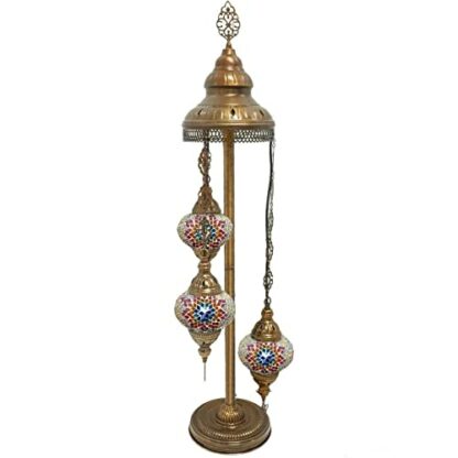 World Home Living Bronze Turkish Moroccan Arabian Eastern Bohemian Tiffany Style Glass Mosaic Beautiful Floor Lamps Handmade Home Decor… 3 World Home Living Bronze Turkish Moroccan Arabian Eastern Bohemian Tiffany Style Glass Mosaic Beautiful Floor Lamps Handmade Home Decor… - Image 3