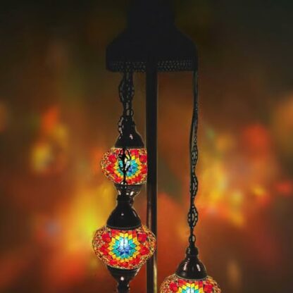 World Home Living Bronze Turkish Moroccan Arabian Eastern Bohemian Tiffany Style Glass Mosaic Beautiful Floor Lamps Handmade Home Decor… 4 World Home Living Bronze Turkish Moroccan Arabian Eastern Bohemian Tiffany Style Glass Mosaic Beautiful Floor Lamps Handmade Home Decor… - Image 4