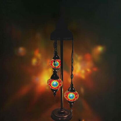 World Home Living Bronze Turkish Moroccan Arabian Eastern Bohemian Tiffany Style Glass Mosaic Beautiful Floor Lamps Handmade Home Decor… 2 World Home Living Bronze Turkish Moroccan Arabian Eastern Bohemian Tiffany Style Glass Mosaic Beautiful Floor Lamps Handmade Home Decor… - Image 2