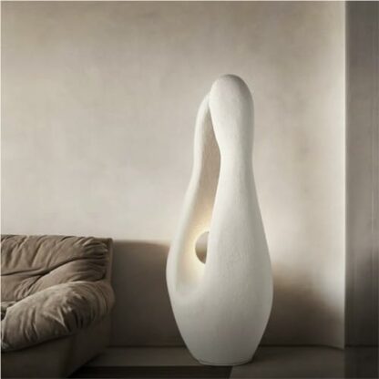 XJGQQ Floor Lamp Floor Lamp Living Room Sofa Next to Art Floor Lamp Wabi-sabi Style Bedroom Study Balcony Vertical Lamp Lamp Floor - Image 4