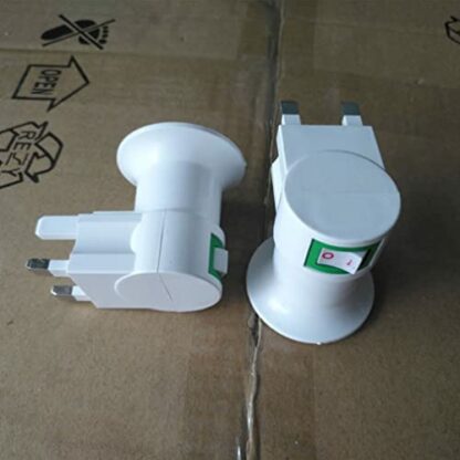 Xoeryoy UK Plug E27 Wall Screw Base Light Bulb Lamp Socket Holder Adapter Converter. - Image 3