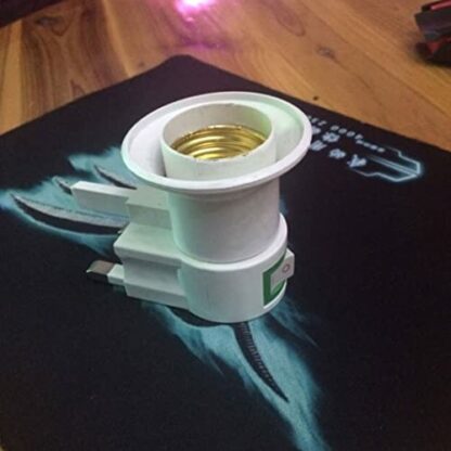 Xoeryoy UK Plug E27 Wall Screw Base Light Bulb Lamp Socket Holder Adapter Converter. - Image 2