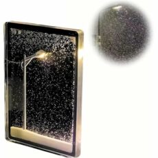 YEHOOM DIY Snow Scenery Night Light, Santa Claus Tabletop Decoration Snow Scenery Small Street Light Snowman Figure Tabletop Decoration