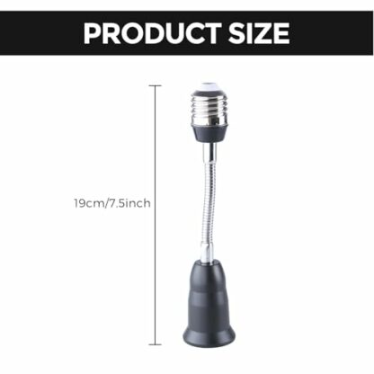 YUPEIUKLI Flexible E27 to E27 LED Bulb Extension Lamp Holder 19cm Light Socket LED Lamp Base Converters Bulb Holder 4 YUPEIUKLI Flexible E27 to E27 LED Bulb Extension Lamp Holder 19cm Light Socket LED Lamp Base Converters Bulb Holder - Image 4