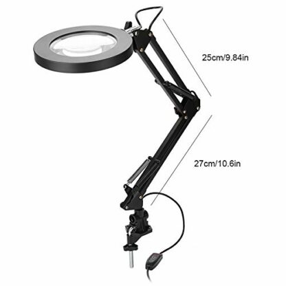 Yagosodee Clamp Mount LED Magnifier Lamp Salon 5X Magnifying Lamp Eyeliner Manicure Tattoo Beauty Light 3 Yagosodee Clamp Mount LED Magnifier Lamp Salon 5X Magnifying Lamp Eyeliner Manicure Tattoo Beauty Light - Image 3