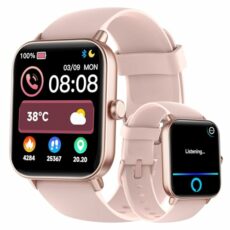 Yoever Smart Watch for Women (Answer/Make Calls), Fitness Watch with Heart Rate/Sleep/Blood Oxygen Monitor,Alexa Built-in, IP68 Waterproof, 100 Sports, Ladies Smartwatch for iOS Android (Pink)