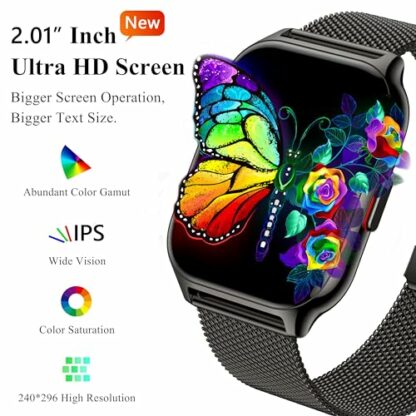ZOSKVEE Smart Watch Answer/Make Calls, 2.01" Smartwatch Men Women, Fitness Watch with Blood Pressure, Sleep Monitor, Step Counter, 110+ Sports, IP68 Waterproof Fitness Smartwatches for Android iOS 3 ZOSKVEE Smart Watch Answer/Make Calls, 2.01" Smartwatch Men Women, Fitness Watch with Blood Pressure, Sleep Monitor, Step Counter, 110+ Sports, IP68 Waterproof Fitness Smartwatches for Android iOS - Image 3