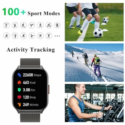 ZOSKVEE Smart Watch Answer/Make Calls, 2.01" Smartwatch Men Women, Fitness Watch with Blood Pressure, Sleep Monitor, Step Counter, 110+ Sports, IP68 Waterproof Fitness Smartwatches for Android iOS 4 ZOSKVEE Smart Watch Answer/Make Calls, 2.01" Smartwatch Men Women, Fitness Watch with Blood Pressure, Sleep Monitor, Step Counter, 110+ Sports, IP68 Waterproof Fitness Smartwatches for Android iOS - Image 4