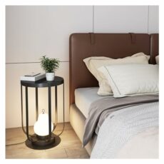 desk lamp Floor Lamp Floor Lamp with Table, Industrial Decoration Floor Lamp with Bring Coffee Table Shelving, Modern Floor Lamp for Living Room, Office, Bedroom Standing Lamp(White) table lamp