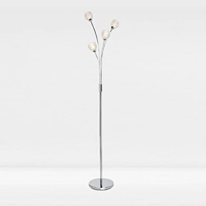firstchoicelighting 4 Light Chrome Plated Floor Standard Light with Textured Clear Glass Shades 3 firstchoicelighting 4 Light Chrome Plated Floor Standard Light with Textured Clear Glass Shades - Image 3