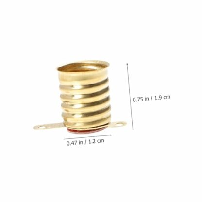 ibasenice 30pcs All Copper Lamp Holder Light Socket E10 LED Base E10 Copper Screw Lamp Holder LED Lamp Base Bulb Holder Copper LED Lamp Holder LED E10 Lamp Holder E10 Lamp Base Holder Golden 3 ibasenice 30pcs All Copper Lamp Holder Light Socket E10 LED Base E10 Copper Screw Lamp Holder LED Lamp Base Bulb Holder Copper LED Lamp Holder LED E10 Lamp Holder E10 Lamp Base Holder Golden - Image 3