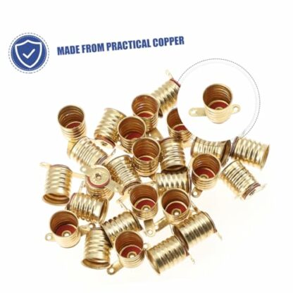 ibasenice 30pcs All Copper Lamp Holder Light Socket E10 LED Base E10 Copper Screw Lamp Holder LED Lamp Base Bulb Holder Copper LED Lamp Holder LED E10 Lamp Holder E10 Lamp Base Holder Golden 4 ibasenice 30pcs All Copper Lamp Holder Light Socket E10 LED Base E10 Copper Screw Lamp Holder LED Lamp Base Bulb Holder Copper LED Lamp Holder LED E10 Lamp Holder E10 Lamp Base Holder Golden - Image 4