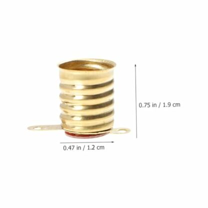 ifundom 30pcs All Copper Lamp Holder Light Socket LED Lamp Socket Holder Copper LED Lamp Base E10 LED Base E10 Lamp Holder LED E10 Socket Holder Copper E10 Lamp Socket E10 Lamp Base Golden 3 ifundom 30pcs All Copper Lamp Holder Light Socket LED Lamp Socket Holder Copper LED Lamp Base E10 LED Base E10 Lamp Holder LED E10 Socket Holder Copper E10 Lamp Socket E10 Lamp Base Golden - Image 3