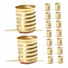 ifundom 30pcs All Copper Lamp Holder Light Socket LED Lamp Socket Holder Copper LED Lamp Base E10 LED Base E10 Lamp Holder LED E10 Socket Holder Copper E10 Lamp Socket E10 Lamp Base Golden