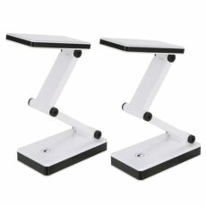 kosingna 2 Packs Portable Folding 24 LED Table Lamp Desk Light Sensitive Touch Control 3 Levels Adjustable Brightness Dimmable USB Charging Port 4 * AA Batteries Powered Operated for Students Reading