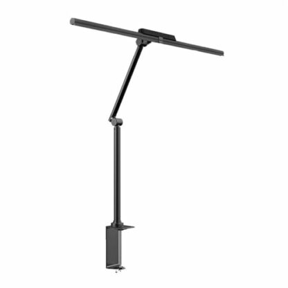 lamp Desk Lamp LED Desk Lamp with Clamp, Double Head Eye Protection Desk Lamp with Auto Shut-Off Timer, 5 Color Modes & Stepless Dimming, for Reading Study Workbench Table Light(Silver) lamp - Image 2