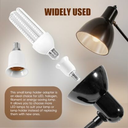 meiyan E14 to E27 Extend Base LED CFL Light Bulb Lamp Adapter Converter Screw Socket - Image 3
