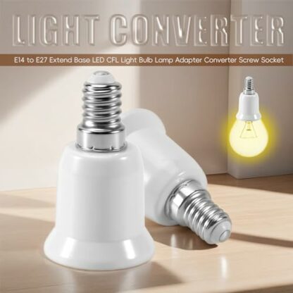 meiyan E14 to E27 Extend Base LED CFL Light Bulb Lamp Adapter Converter Screw Socket - Image 4