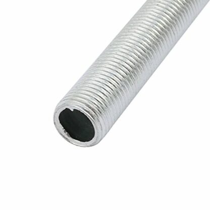 sourcingmap Lamp Pipe Nipple, M10 Thread 265mm Length Hollow Lamps Repair Part Hardware for Lamp Lights, Zinc Plated Silver Tone, Pack of 2 3 sourcingmap Lamp Pipe Nipple, M10 Thread 265mm Length Hollow Lamps Repair Part Hardware for Lamp Lights, Zinc Plated Silver Tone, Pack of 2 - Image 3