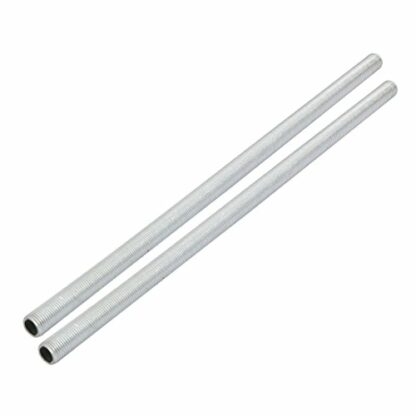 sourcingmap Lamp Pipe Nipple, M10 Thread 265mm Length Hollow Lamps Repair Part Hardware for Lamp Lights, Zinc Plated Silver Tone, Pack of 2 2 sourcingmap Lamp Pipe Nipple, M10 Thread 265mm Length Hollow Lamps Repair Part Hardware for Lamp Lights, Zinc Plated Silver Tone, Pack of 2 - Image 2