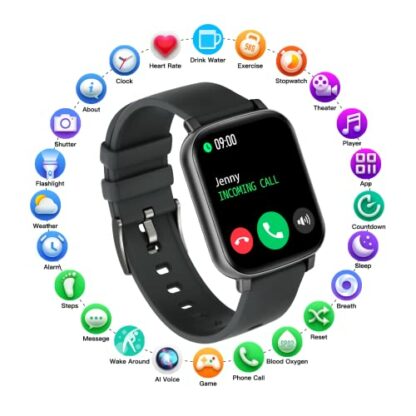 1.7'' Touchscreen Smart Watch for Men,Women), Compatible with Android/iOS Phones Fitness Tracker with Heart Rate Monitor, Blood Oxygen, AI Voice Control - Image 4
