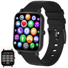 1.7'' Touchscreen Smart Watch for Men,Women), Compatible with Android/iOS Phones Fitness Tracker with Heart Rate Monitor, Blood Oxygen, AI Voice Control