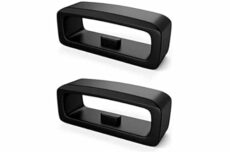 2 x Rubber Watch Strap Part Silicone Keeper Replacement Sports Black Holder Retainer Loop Smart Watch | Various Sizes | 18mm, 20mm, 22mm, 24mm, 26mm | 2 Pack (20MM)