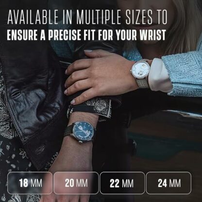ALPINE Soft and Smooth Genuine Perforated Leather Watch Strap - Black, Brown, Tan - 18 mm, 20 mm, 22 mm 4 ALPINE Soft and Smooth Genuine Perforated Leather Watch Strap - Black, Brown, Tan - 18 mm, 20 mm, 22 mm - Image 4