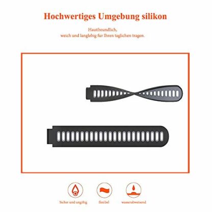 ANBEST Sports Strap for Forerunner 235/220/230/620/630/735XT Smart Watch, Silicone Watch Strap, Adjustable Replacement Strap - Image 3