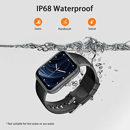 ANCwear Smart Watch, Fitness Tracker Watch with 24/7 Heart Rate, Step Counter and Sleep Monitor, 1.78" Touch Screen Smartwatch with 24 Sports Modes, IP68 Waterproof Smartwatches for Men Women - Image 4