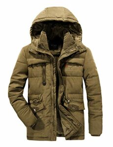 APTRO Men's Winter Padded Jacket Warm Casual Overcoat Thick Thermal Outwear with Hood Vintage Coat, XY868