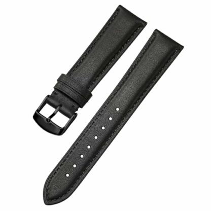 Afany Leather Watch Strap, Quick Release Strap for Women and Men, 18 mm 19 mm 20 mm 21 mm 22 mm 24 mm-Black Brown - Image 2