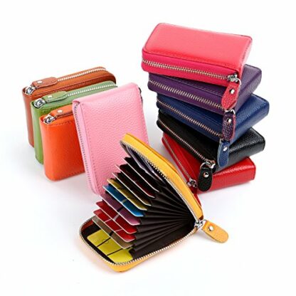 AirZyx Credit Card Holders Women Ladies Leather Credit Card Wallets for Women Credit Card Holder Women RFID Protector - Image 3