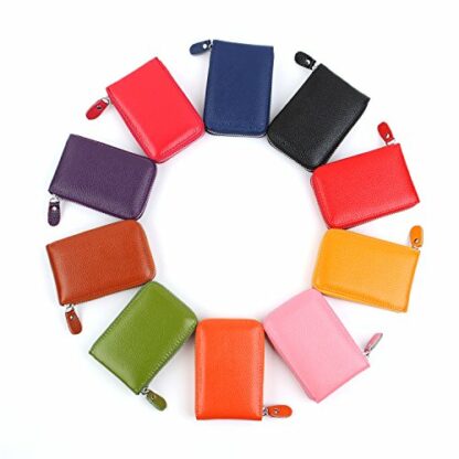 AirZyx Credit Card Holders Women Ladies Leather Credit Card Wallets for Women Credit Card Holder Women RFID Protector - Image 4