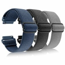 Amaxiu Stretch Nylon Watchband, Adjustable Sport Watch Strap Braided Watch Band for Men Women Compatible with Smartwatch